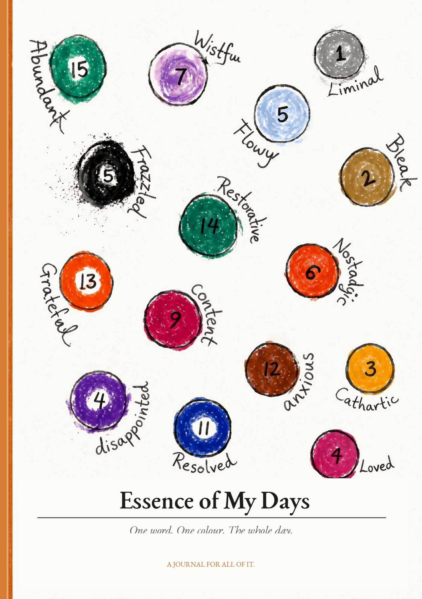 Essence of My Days word and colour journal cover
